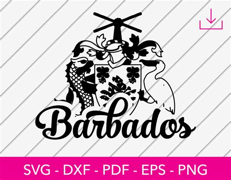 Barbados Svg, Barbados Seal Svg, Barbados Flag Svg, Clipart SVG - Cut ...