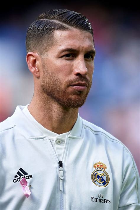 MADRID, SPAIN - OCTOBER 20: Sergio Ramos of Real Madrid looks on prior ...