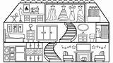 Coloring Pages House Inside 27 Pcs  Download Or Print For Free 3904 sketch template