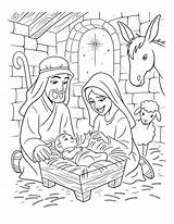 Jesus Birth Coloring Pages For Kids sketch template