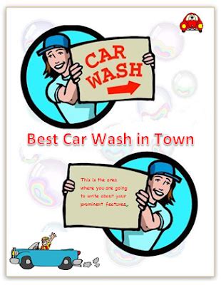 Free Word Templates: Car wash flyer template