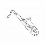 Jupiter Alto Saxophone Coloring Page For Kids  Free Saxophone sketch template