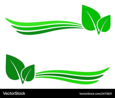 Abstract background with green leaf Royalty Free Vector