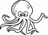Printable Octopus Coloring Page sketch template