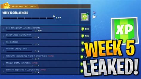 Fortnite Week 5 Challenges LEAKED! Fortnite Season 4 Battle Pass Week 5 ...