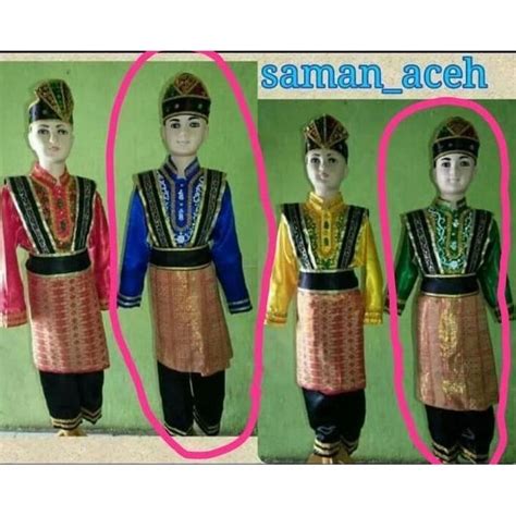 Jual costume Pakaian daerah baju tari adat aceh saman kostume dewasa ...