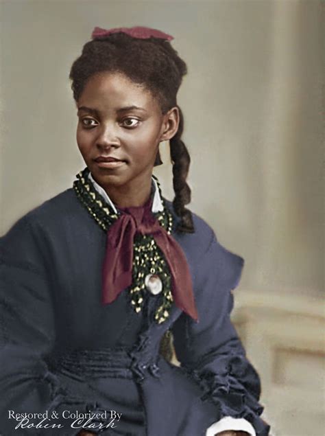 A Victorian era woman of color, circa late 1800s. Restored and colorized by Robin Clark. # ...