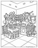 22 Kitchen Coloring Pages Free PDF Printables sketch template