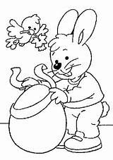 transmissionpress Bunny Decorate Easter Egg Coloring Pages sketch template