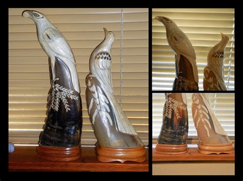 Buffalo Horn carvings by urbanarthermit on DeviantArt