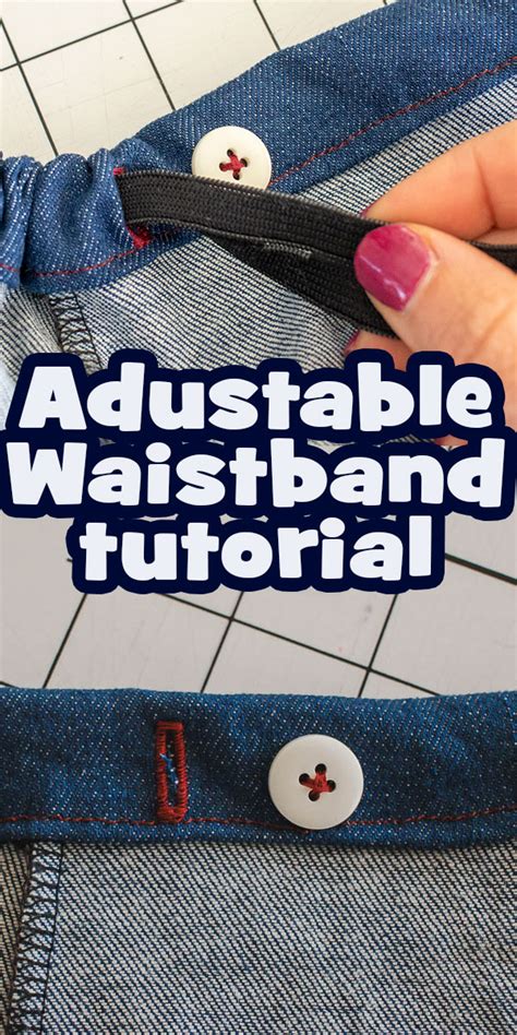 Adjustable Waistband Tutorial - with button elastic - Life Sew Savory