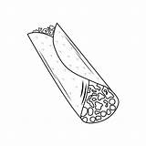 Dibujos De burritos Desayuno Para colorear  Vector Premium sketch template