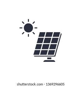 Solar Panel Icon Isolated On White Stock Vector (Royalty Free) 1369296605 | Shutterstock