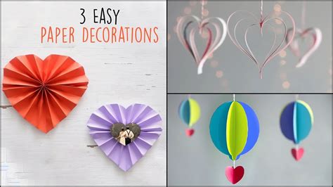 3 Easy Paper Decorations | Paper Craft | Handmade Decorations - 4 Gen Crafts