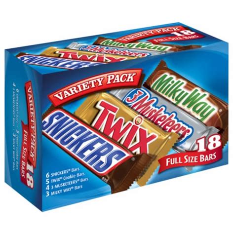 Snickers & Twix & Milky Way & 3 Musketeers Variety Pack Chocolate Candy ...