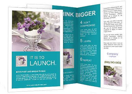 Viola Flower Table Decor Ideas Brochure Template & Design ID 0000041423 - SmileTemplates.com