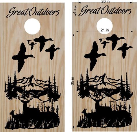 Duck Deer Hunting Cornhole Board Decals Stickers Bean Bag Toss