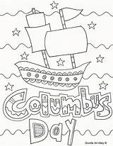 Columbus Day Coloring Page Pages sketch template