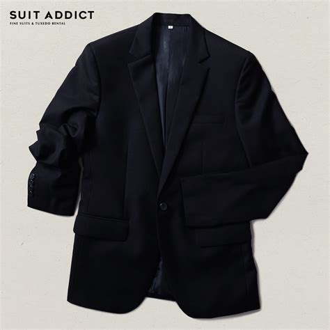 One Button Black Blazer – SUIT ADDICT