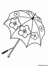 Umbrella Coloring Pages Kids Sheets Colouring Sheet Drawing Spring  sketch template