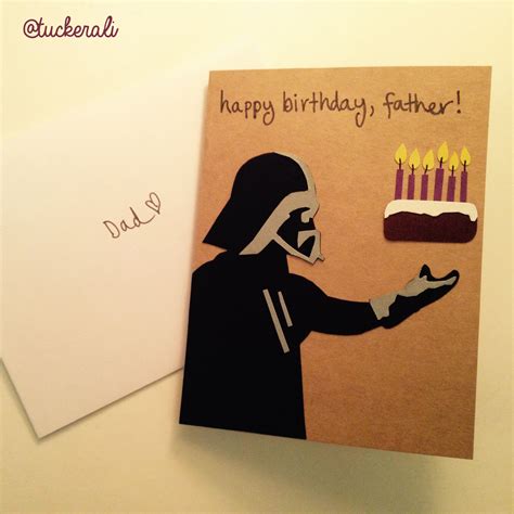 Today in Ali does crafts... Darth Vader birthday card for dad! # ...