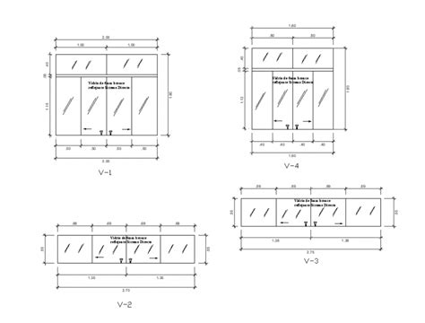 Window elevation plan autocad file - Cadbull