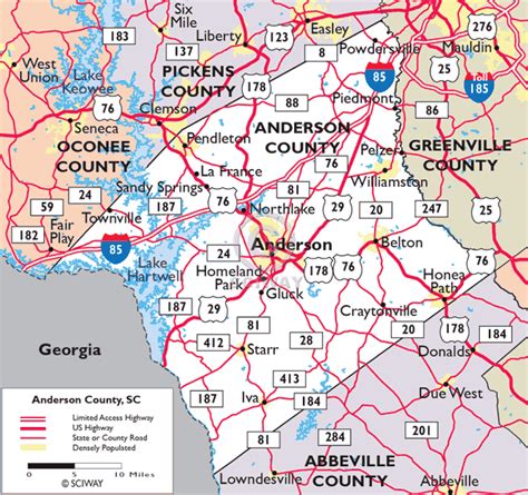 Anderson South Carolina Map - Map With Cities