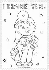 Nurse Coloring Pages For Preschool sketch template