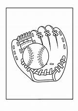 Baseball Coloring Page  Glove And Ball Download Printable PDF sketch template