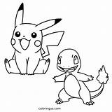 Charmander Pikachu Iheartcraftythings Sketch Coloring Page sketch template
