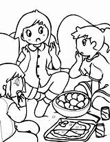 Pajama Printable Coloring Pages Sketch Page sketch template