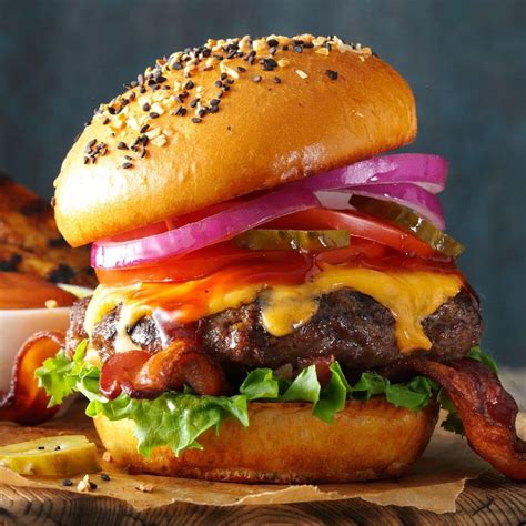 Classic Cheeseburger with Bacon and Onions Recipe