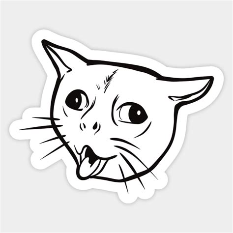 Coughing Cat Meme - Cat Memes - Sticker | TeePublic