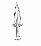 Skyrim Dagger Coloring Pages Sketch Page sketch template