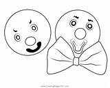 Clown Faces Coloring Page For Kids  Free Clowns Printable sketch template