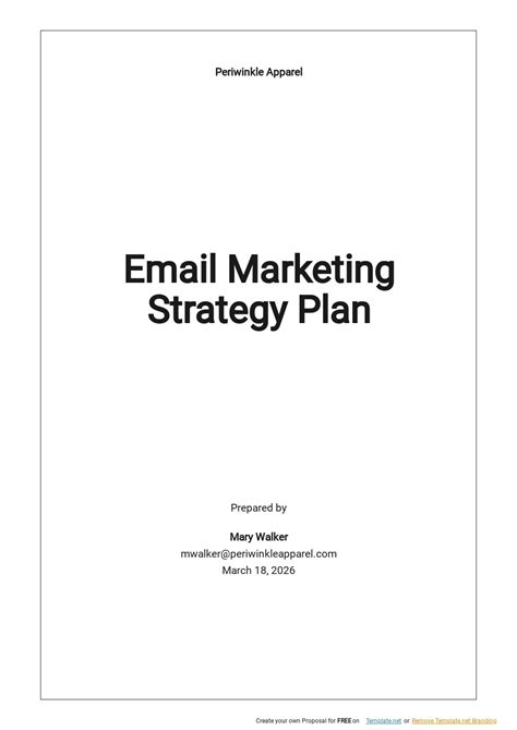 Email Marketing Strategy Plan Template - Google Docs, Word, Apple Pages, PDF | Template.net