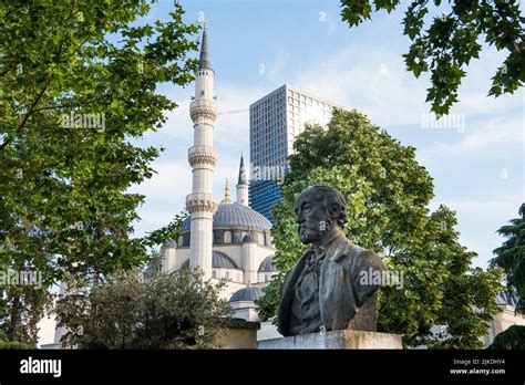 Bust of Jeronim de Rada (1814-1903, most influencial Albanian writer of the 19th century), with ...