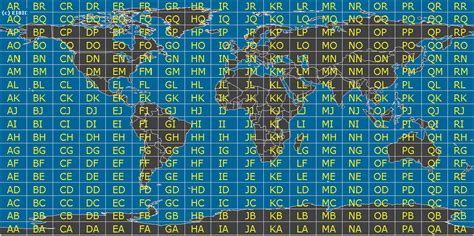 IARU Maidenhead Grid Locator Map of the World