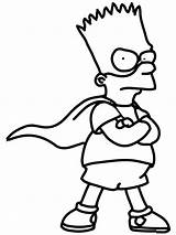 Bart Simpson coloring Pages sketch template
