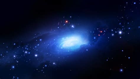 Sparkling Blue Stars With Lighting In Black Sky Background HD Galaxy Wallpapers | HD Wallpapers ...