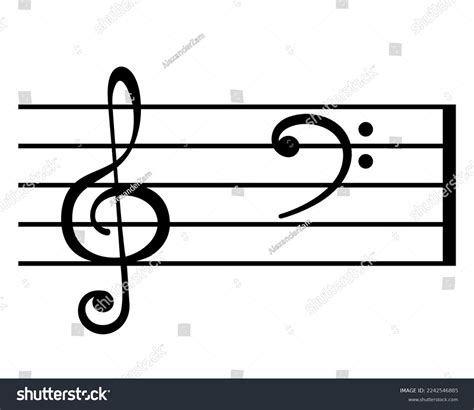 Treble Bass Clef Symbols Illustration Stock Vector (Royalty Free) 2242546885 | Shutterstock