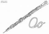 Oboe Sketch Coloring Page sketch template