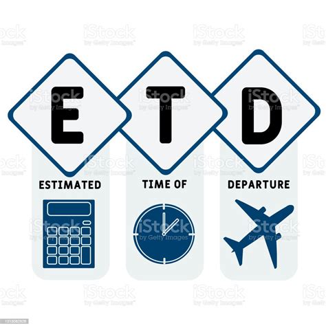 Etd Estimated Time Of Departure Acronym Business Concept Background Stock Illustration ...