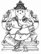 Lord Ganesha Coloring Pages For Kids Pitara Network sketch template