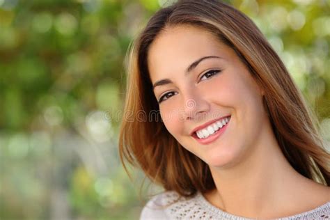 Beautiful White Woman Smile Dental Care Concept Stock Image - Image of ...