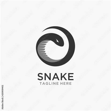 Circle snake logo design Stock Vector | Adobe Stock