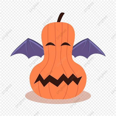 Bats Pumpkin Vector Hd PNG Images, Cartoon Halloween Pumpkin Bat, Bat ...