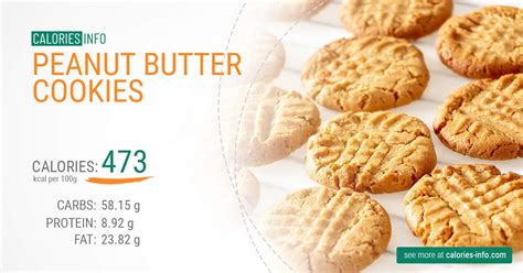 Peanut Butter Cookies Calories and Nutrition (100g)