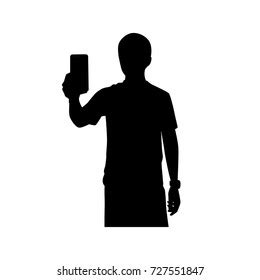 Silhouette Person Holding Phone Images, Stock Photos & Vectors ...