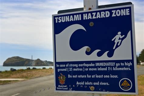 Tsunami Warning Sign Wairarapa | Photo, Information